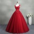 Wedding Dress 2024 New Red Yarn Bridal Princess Dreamy Flower Buds V-neck Spring Towing Puffy Skirt for Women