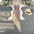 Bohemian ethnic style fake dress for women, niche design sense, irregular hollow hook flower tassel suspender dress