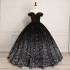 Cross border Wedding Dress 2024 European and American Bridal Performance Ball Pong Skirt Palace Fantasy Glitter One Shoulder Evening Dress