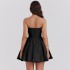 Ins Europe and America 2024 Summer New Cross border Women's Clothing Wrap Chest and Waist A-line Sexy Bareback Short Dress for Women