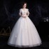 Wedding Dress 2024 New High Waist Pregnant Women Large Size Strap Flat Studio Fat MM Bride High Waist Wedding Dress Pregnant Women