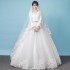 Summer main wedding dress 2024 new bride warm white long sleeved thick French super fairy forest style summer girl