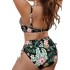 2024 European and American new women's plus size split bikini digital small fresh printed hard bag Amazon swimsuit women