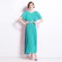 French elegance 2024 summer new high-end design sense pleated long skirt with waist cinching and large swing chiffon dress for women