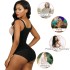 Amazon source three row buckle mesh body shaping clothing one-piece shapewear but lift cross-border hot selling