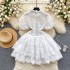 French retro palace style small dress, high-end embroidered princess dress, sweet ruffle edge temperament dress for socialites