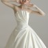 European and American satin wedding dress 2024 new model trailing bride slimming off one shoulder simple female internet celebrity wedding dress wholesale