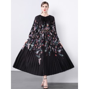 Factory direct sales of a 5.5-meter oversized pleated skirt with accordion pleated dress