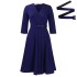 D507 Amazon Foreign Trade Women's Clothing New V-neck Fashion Temperament Wrinkle Elastic Temperament Elegant African Dress