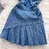 Pure desire spicy girl strapless dress, women's inner and outer wear, summer 2022 new slim fit denim A-line short skirt