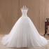 2023 Summer New Tail Wedding Dress White Simple and Elegant Large Size High Waist strapless Bridal Foreign Trade Wedding Dress