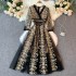 2022 New Evening Party Dress, Elegant and Stylish, Heavy duty Embroidered Flower Sleeves, High end Dress for Women