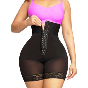 New 2024 3-piece bone wide elastic high waisted hip lifting pants, but lift body shaping jumpsuit with zipper and crotch opening