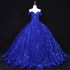 European and American foreign trade bride wedding dress, women's 2024 color changing sequin dance performance dress, one shoulder fluffy skirt, adult