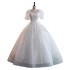 French light wedding dress 2024 new bride main veil palace style small pregnant woman slimming princess big tail wedding dress