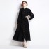 2024 in stock new Australian fashion light luxury elegant temperament breasted long sweet big swing dress