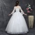 Large size wedding dress, fat 2024 new style, one shoulder, mid sleeves, Korean style bride's wedding dress, neat size, slimming effect, autumn and winter diamonds