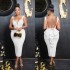 C6845 Cross border AliExpress Amazon Europe and America Fashion Women's Wear Solid Color V-neck Sexy backless Long Dress Female