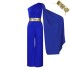 Long pants for foreign trade women's clothing, 2024 spring and summer new style, fashionable temperament, slanted collar splicing pleated OL high waisted African jumpsuit