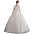 2024 New One Shoulder Mid Sleeve Korean Bridal Wedding Dress with Uniform Large Size for Pregnant Women to Look Thin Wedding Dress