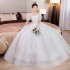 French light wedding dress 2024 new style wedding dress, bridal veil, female heavy worker, luxurious small uterus, court style wedding