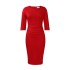 D384 independent station African plus size women's summer short sleeved round neck temperament Tongle office dress pencil skirt