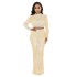 C6028 Cross border AliExpress Amazon Europe and America Fashion Women's Wear Mesh Hot Diamond Perspective Long Sleeve Long Skirt Two Piece Set