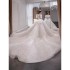 Main plus size wedding dress, bride 2024 new style, big tail, petite woman, French heavy industry temperament, one shoulder palace