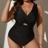 New sexy one-piece one-piece swimsuit from Europe and America, multi-color solid color cross-border Amazon hot item, plus size swimsuit, knitted