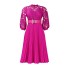 D254 dress Amazon Summer plus lace hook flower sexy hollow out pleated European and American dress cross-border dress