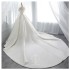 One shoulder wedding dress 2024 summer new style fluffy princess slimming wedding dress simple trailing satin wedding dress