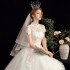 Forest style travel photography light wedding dress 2024 new bride temperament small stature French style slimming princess wedding dress