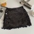 A niche high-end fashion sequin half skirt for women in summer, high waist slimming A-line hip hugging skirt, pure desire chic short skirt