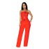 C7105 Cross border AliExpress Amazon Independent Station European and American Fashion Women's Sleeveless Button Up jumpsuit Pants New