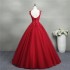 Wedding Dress 2024 New Red Yarn Bridal Princess Dreamy Flower Buds V-neck Spring Towing Puffy Skirt for Women