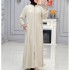 Middle East Dubai spot 2024 new fashionable women's stand up collar zipper pocket loose casual dress women's robe