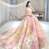 Wedding Dress 2024 New Collection: Floral Tail Bridal Wedding Performance Art Exam, Skirt Removal, High end Luxury Travel Photography Dress, Female