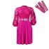 D322 independent station foreign trade women's clothing 2024 new style temperament solid color lace hook flower hollow pleated European and American dress