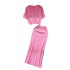 Early Spring Korean Style Dress Set 2024 New Knitted Cardigan Short Versatile High Waist Half Skirt Two Piece Set Skirt