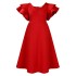 D510 Amazon Independent Station 2024 Summer New Style Ruffle High Waist A-line Dress Banquet Party Foreign Trade Dress