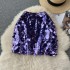 A niche high-end fashion sequin half skirt for women in summer, high waist slimming A-line hip hugging skirt, pure desire chic short skirt