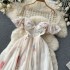 Dress Pure Desire Wind Sexy strapless one shoulder fairy suspender dress high waist slimming French tea break first love dress