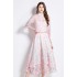 Original Stock | 2024 Super Fairy Sweet Lantern Sleeve Shirt High Waist Half Skirt Two Piece Set