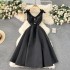 Light luxury socialite banquet high-end palace style dress temperament V-neck cinched waist slimming high-end exquisite dress