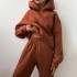 2024 Autumn Amazon Cross border Women's Clothing Solid Color Hoodie Pants Street Fashion Casual Set