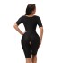 Cross border lace mid sleeve zipper one-piece shapewear for women