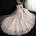 Cross border foreign trade wedding dress 2024 new bride one shoulder slimming forest series European and American style fluffy skirt supply