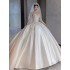 Satin Wedding Dress 2024 New Bridal Small Main Yarn French Retro strapless High End White Outing Yarn