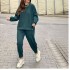 2023 New Fashionable Metal Button Split Long Sleeve Top in European and American Spot, Sports and Leisure Small Leg Pants Women's Set