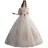 Main wedding dress French Hepburn light 2024 new bride simple V-neck outdoor veil plus size wedding dress covers arms super fairy